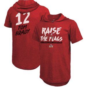 Tom Brady Tampa Bay Buccaneers Fanatics Super Bowl Short Sleeve Hoodie T-Shirt